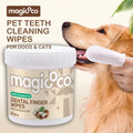 Teeth Cleaning Wipes for Cats Dogs 60Pcs Pet Dental Finger Wipes for Disposable Gentle Teeth Cleaning Pads Bad Tooth Remover